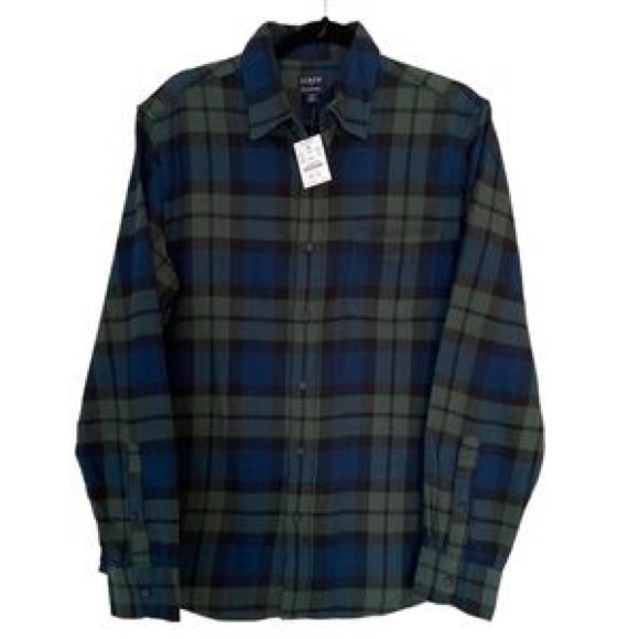 J.Crew Men's Plaid Regular Flannel Shirt